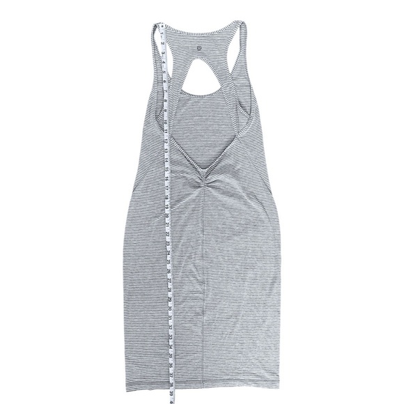 Lululemon Go For It Dress in Hyper Stripe Heathered Gray/White Women’s 4 W8948S - Picture 7 of 9